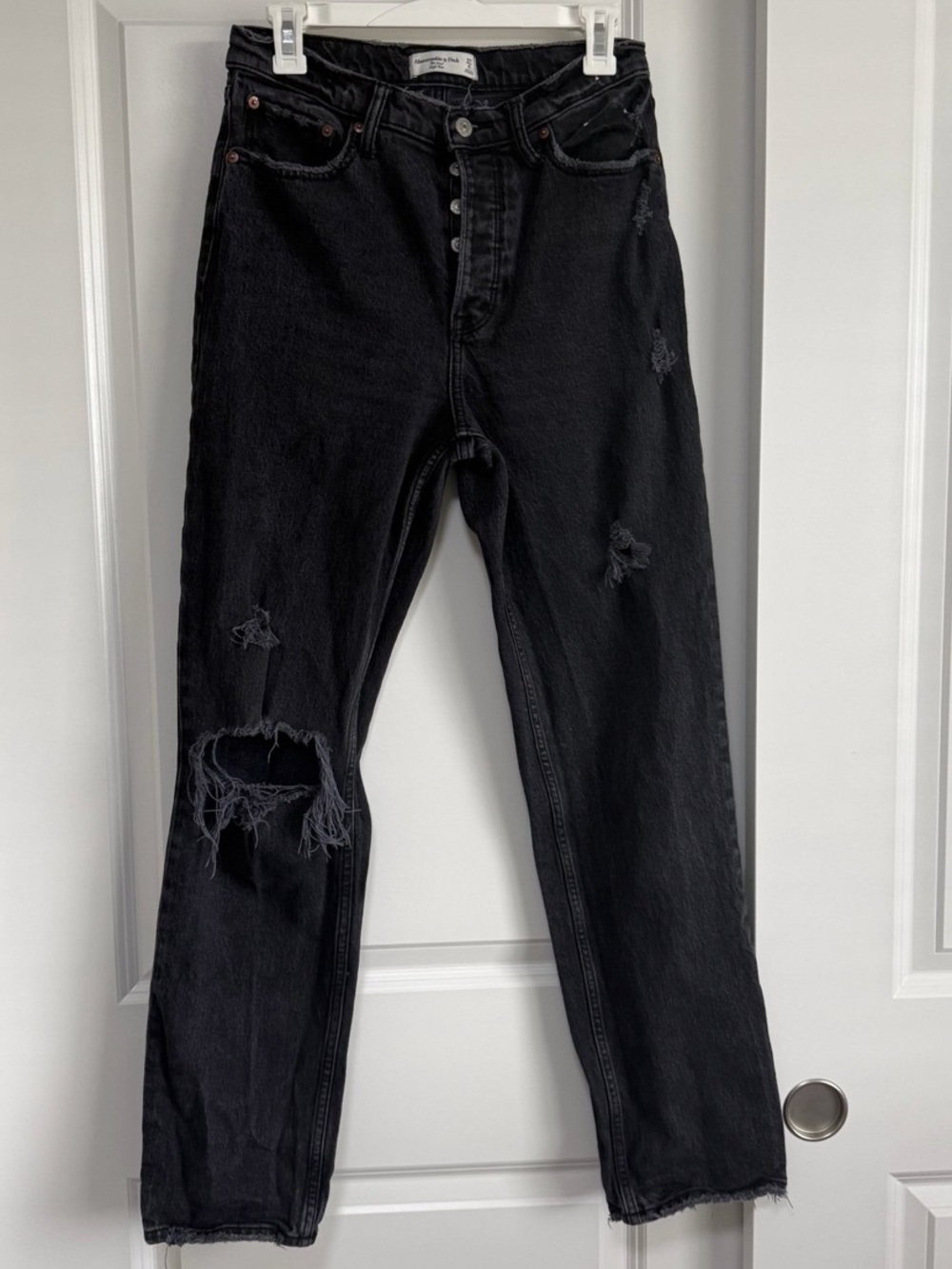 Abercrombie & Fitch Jeans Black Distressed Denim